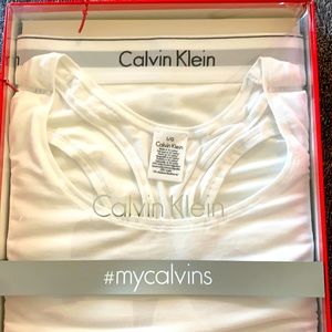 MyCalvins White Sleepwear set Sz Large New